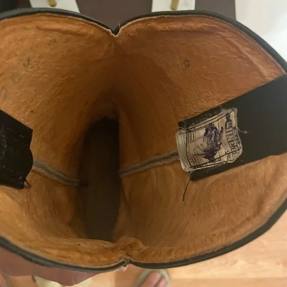 El Jinete black leather Cowboy boots 7.5 - Picture 8 of 8